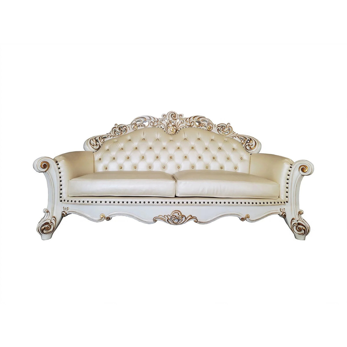Champagne PU Sofa with 5 Pillows S454139