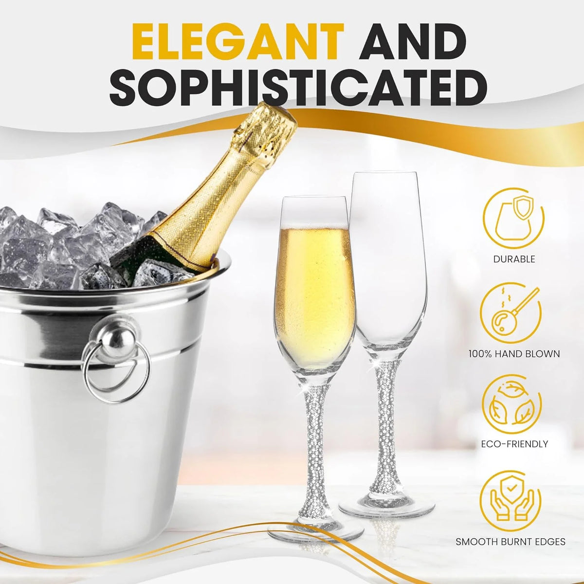 Champagne Flutes Set Of 6 K432