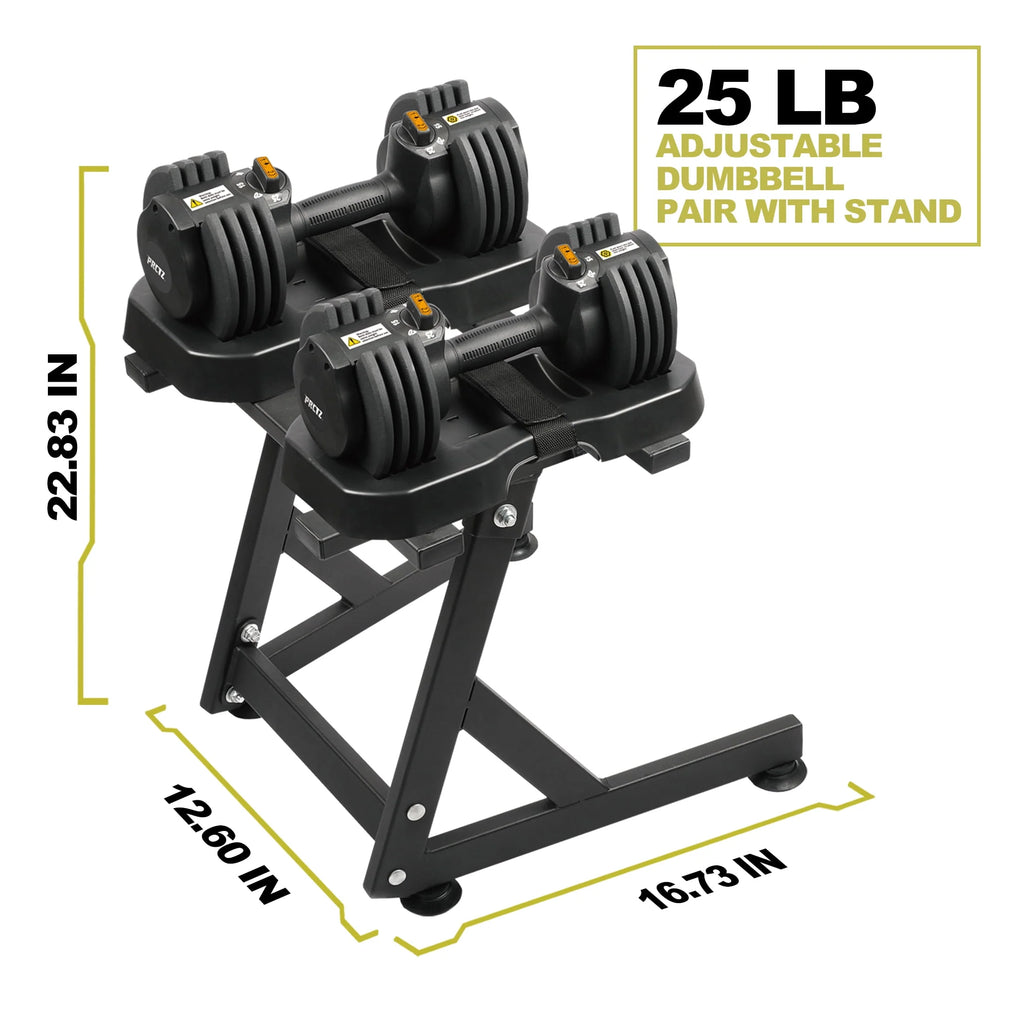 10-30lb Adjustable Dumbbell Pair with Stand W68487