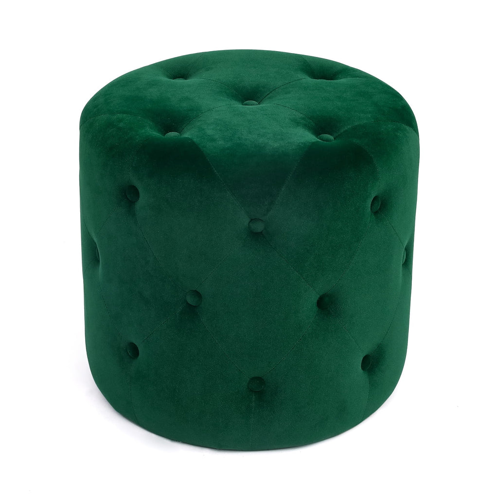 Round Velvet Ottoman V1410