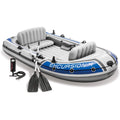 4 Person Inflatable Boat Set with 2 Oars F5884