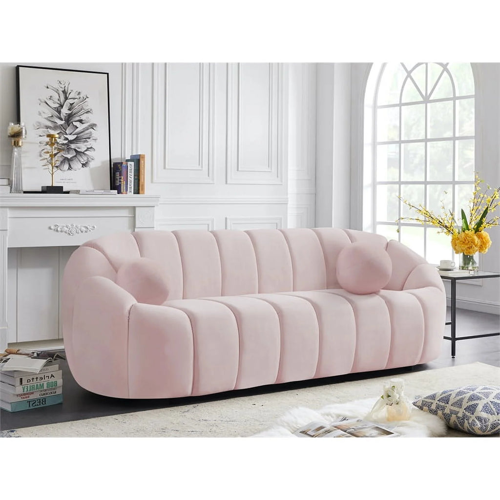 Pink Velvet Sofa E591549