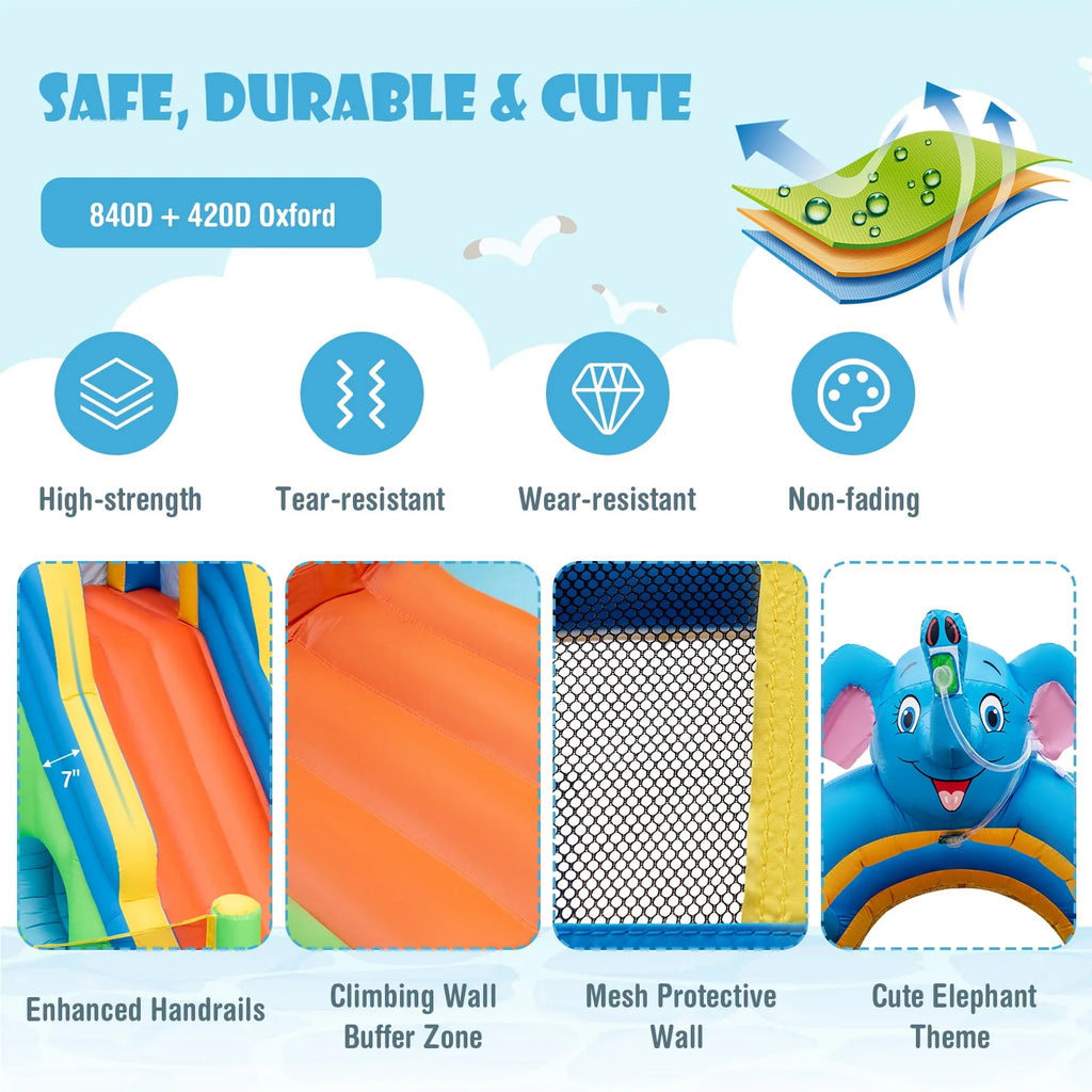 Inflatable Water Slide with Splash Pool Climbing Wall Z34549