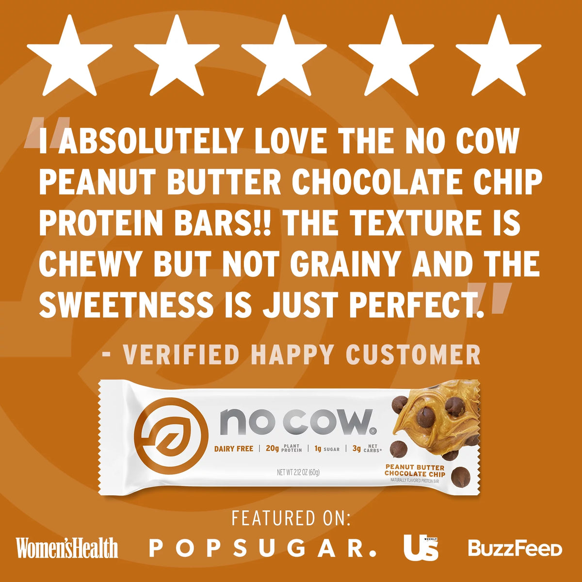 Vegan Protein Bars Peanut Butter Chocolate Chip Box of 12 I908098