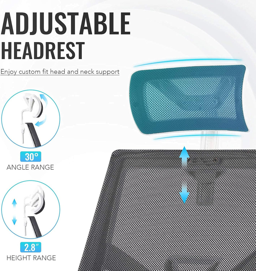 Black Ergonomic Mesh Office Chair with Lumbar Support V133