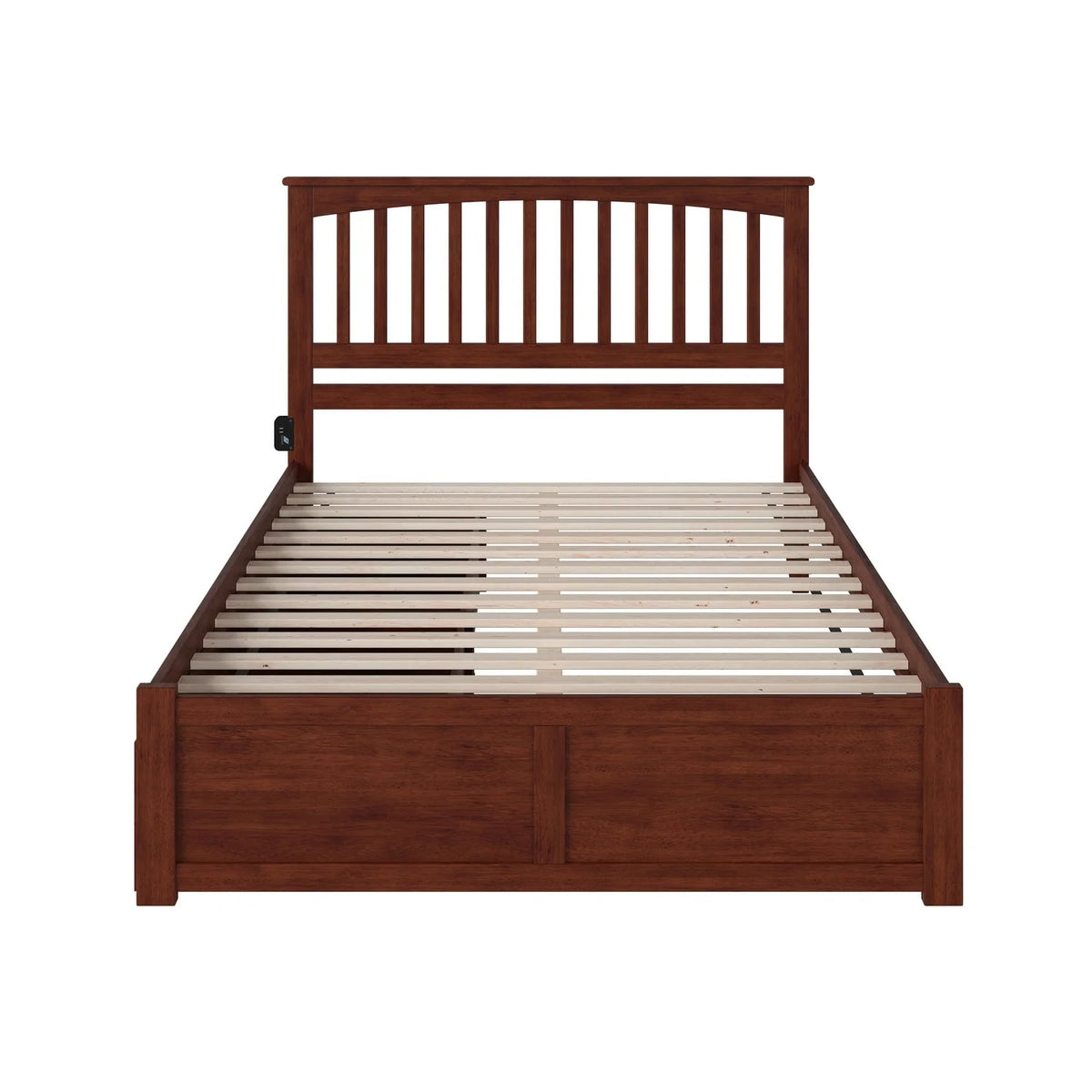 King Platform Bed with 2 Drawers in Walnut V901761