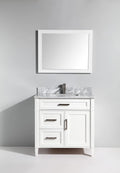 White 36 in. Single Sink Vanity with Mirror K314