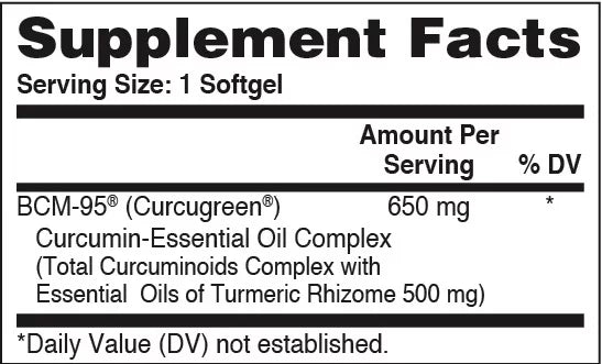 650mg Curcumin 60 Softgels G433221
