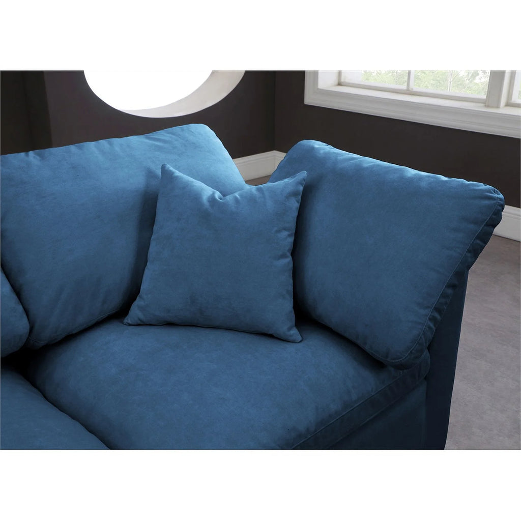 Navy Velvet Modular Sectional G85344