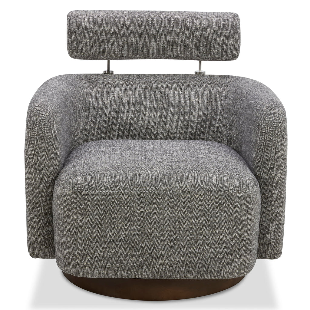 Swivel Accent Barrel Chair with Adjustable Backrest E8399