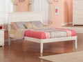White Solid Wood Full Platform Bed with Panel Headboard C424522