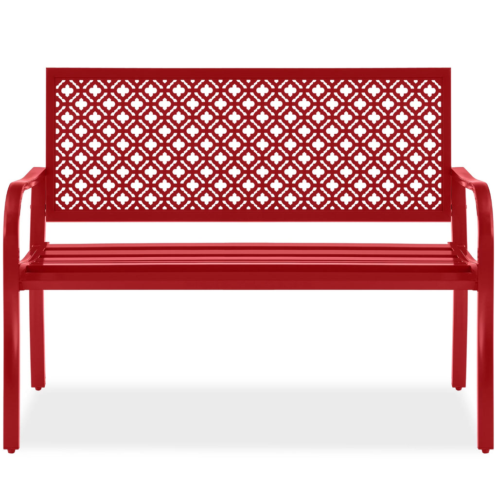 Rose Red Steel Garden Bench N435103