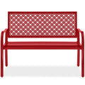Rose Red Steel Garden Bench N435103