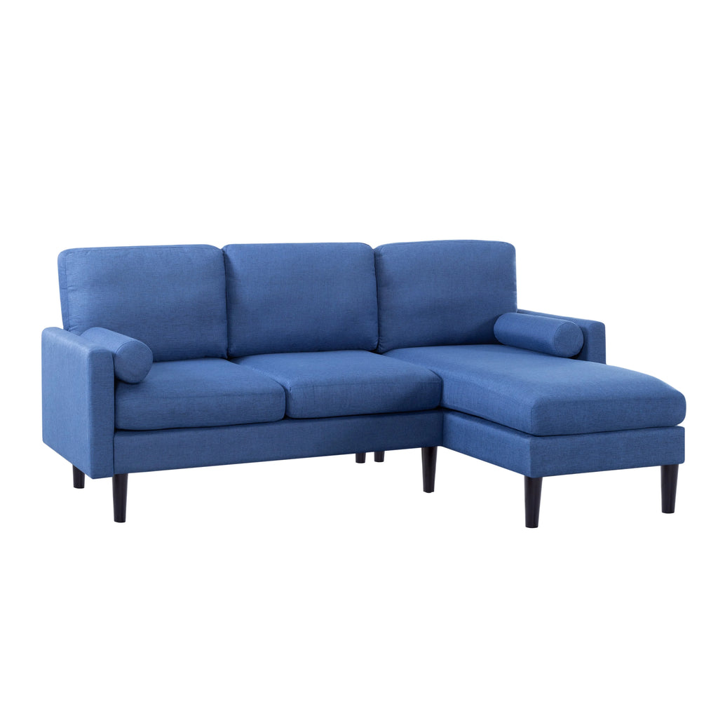 72 inch L-Shape Reversible Sectional Sofa with Two Pillows B9204