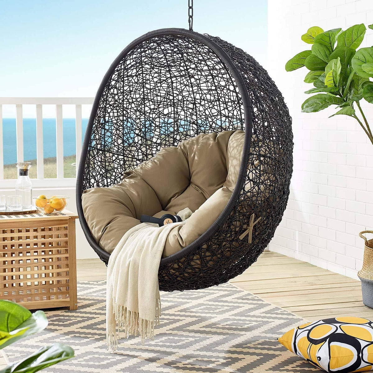 Black Outdoor Patio Lounge Chair M221