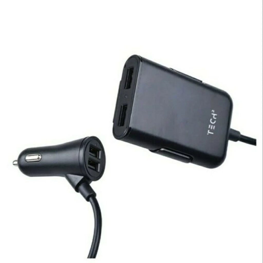 Backseat Car Charger, 4 USB Ports (2pk) A73946