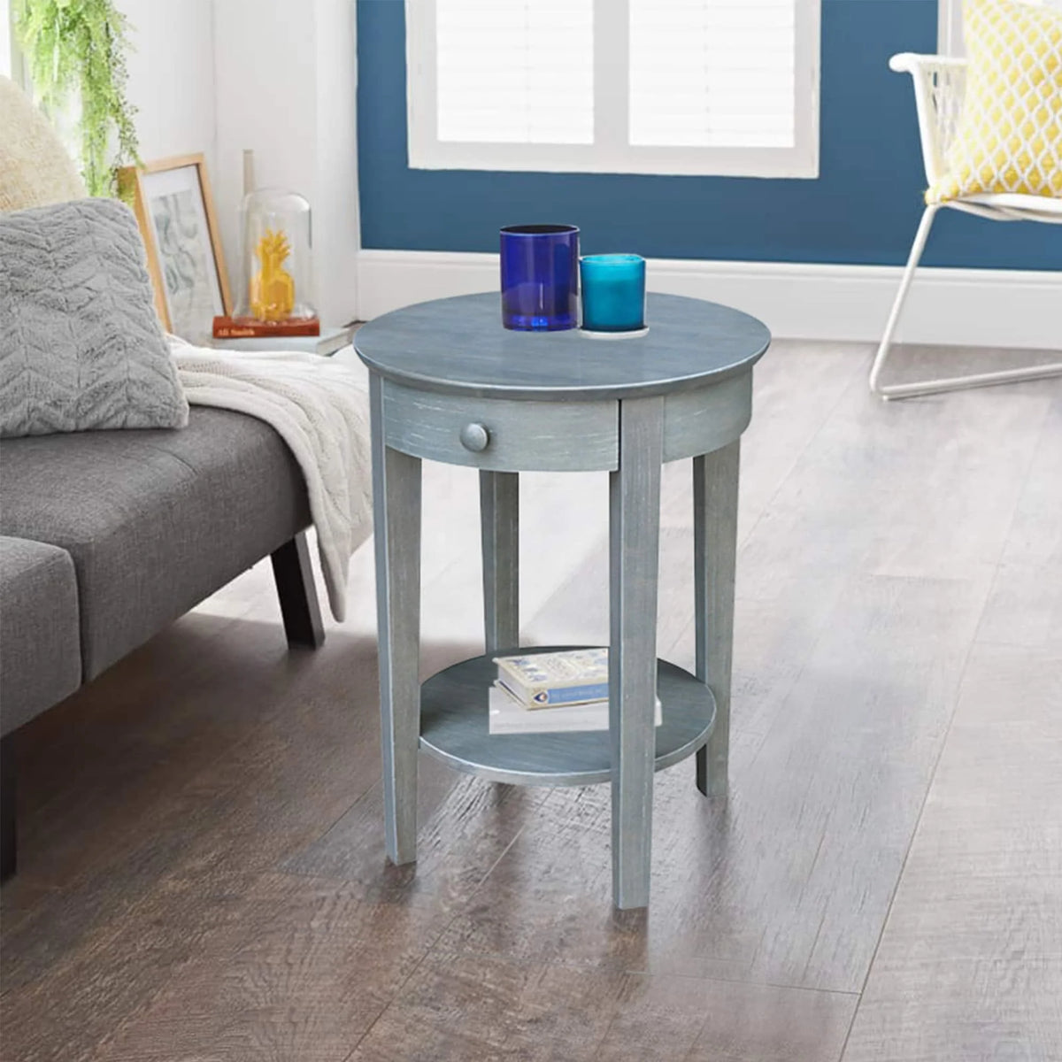 Solid Parawood Accent Table with Drawers T206389