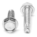 #12-24 x 1 Coarse Thread Thread Cutting Screw Hex Washer Head Zinc Plated J4422