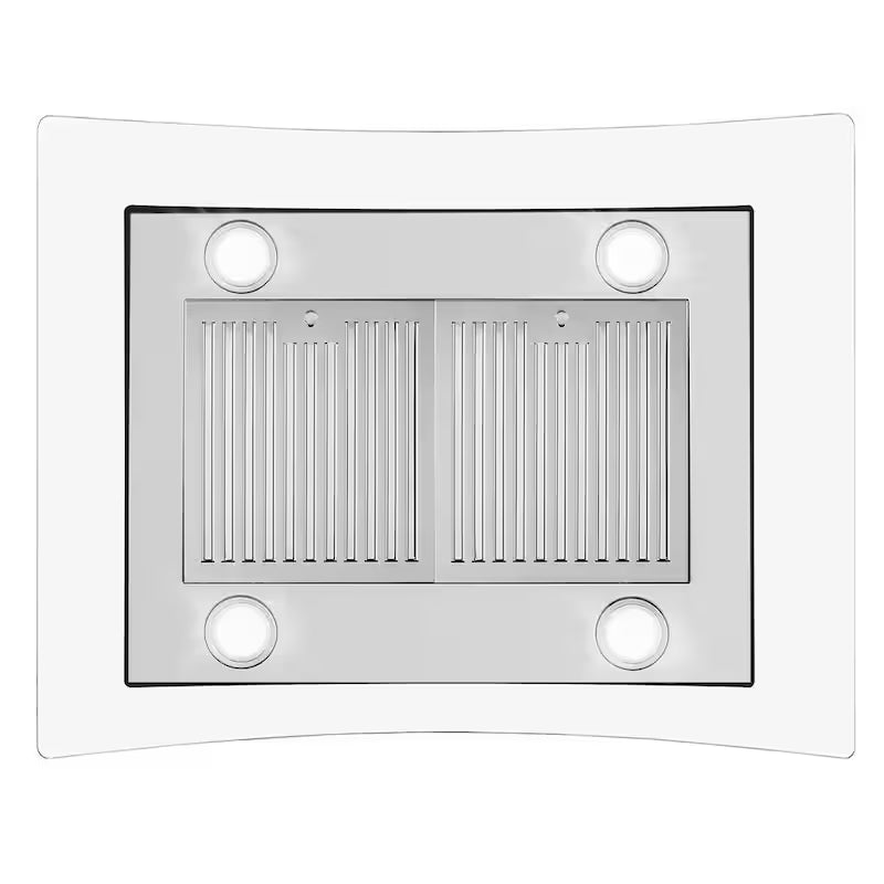 30 in. Stainless Steel Ductless Island Range Hood with Carbon Filter Kit O328
