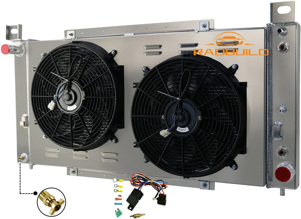 3 Row Aluminum Radiator with Shroud Fan Relay I74044