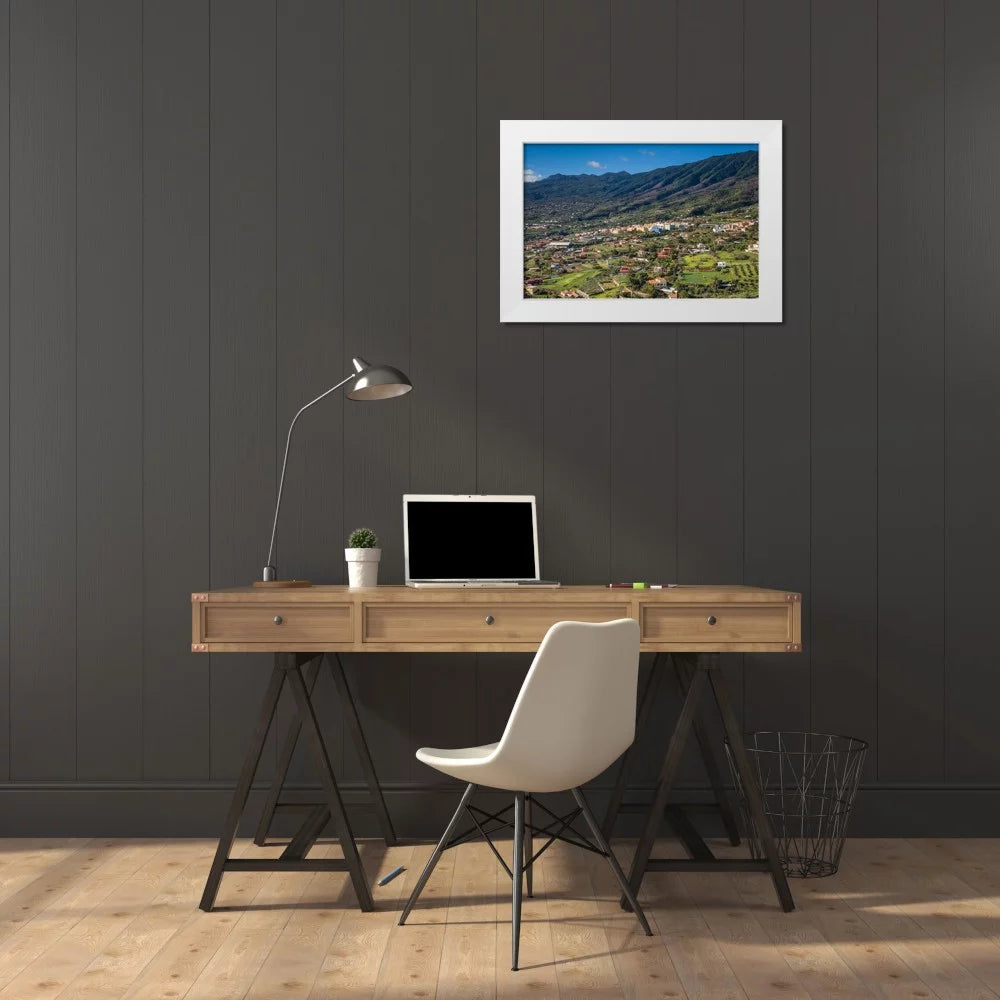 White Modern Wood Framed Art Print P133187