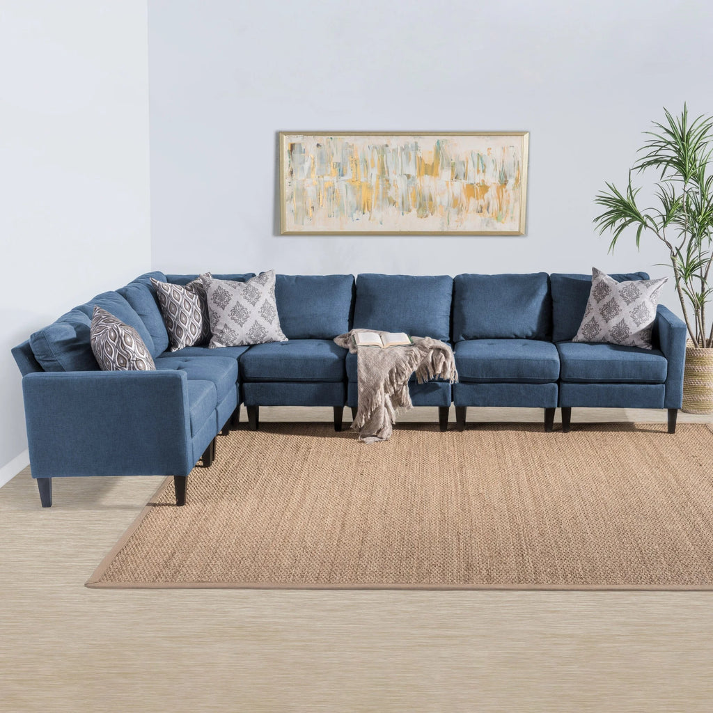 7-piece Fabric Sectional Sofa Set X205