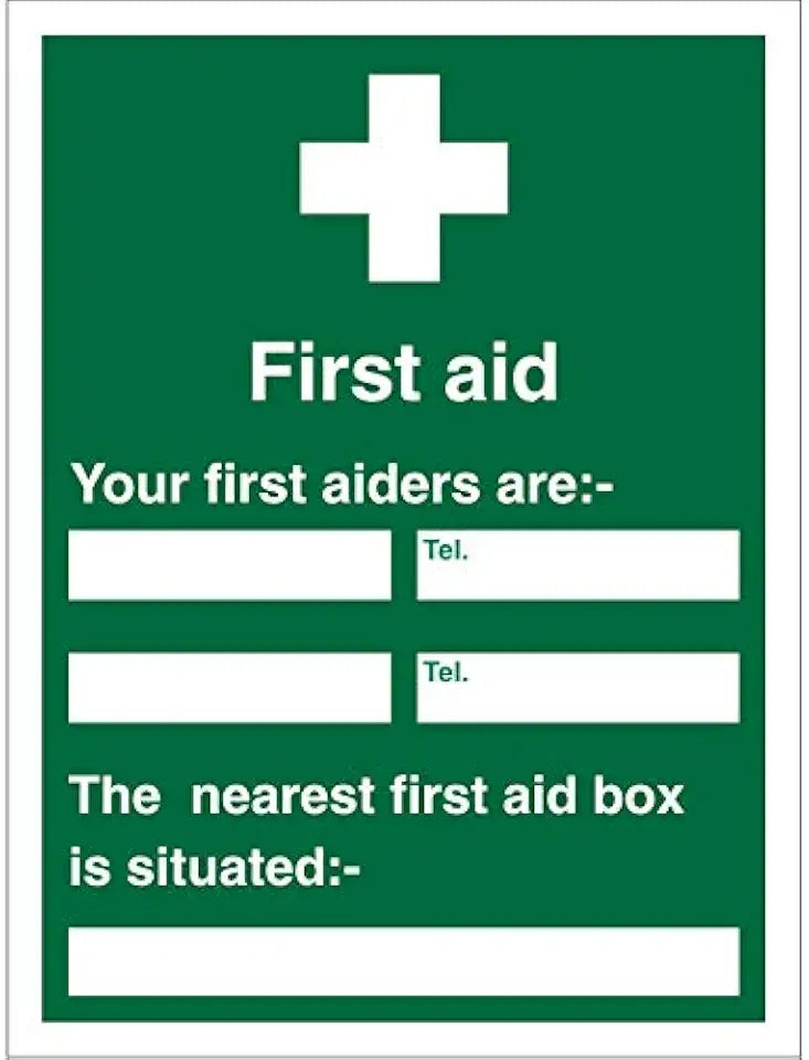 First Aid Sign 450mm x 600mm Semi Rigid Plastic M50697