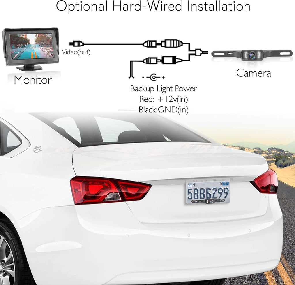 Waterproof Wireless Rear View Camera with 4.3” Color LCD Display G7956