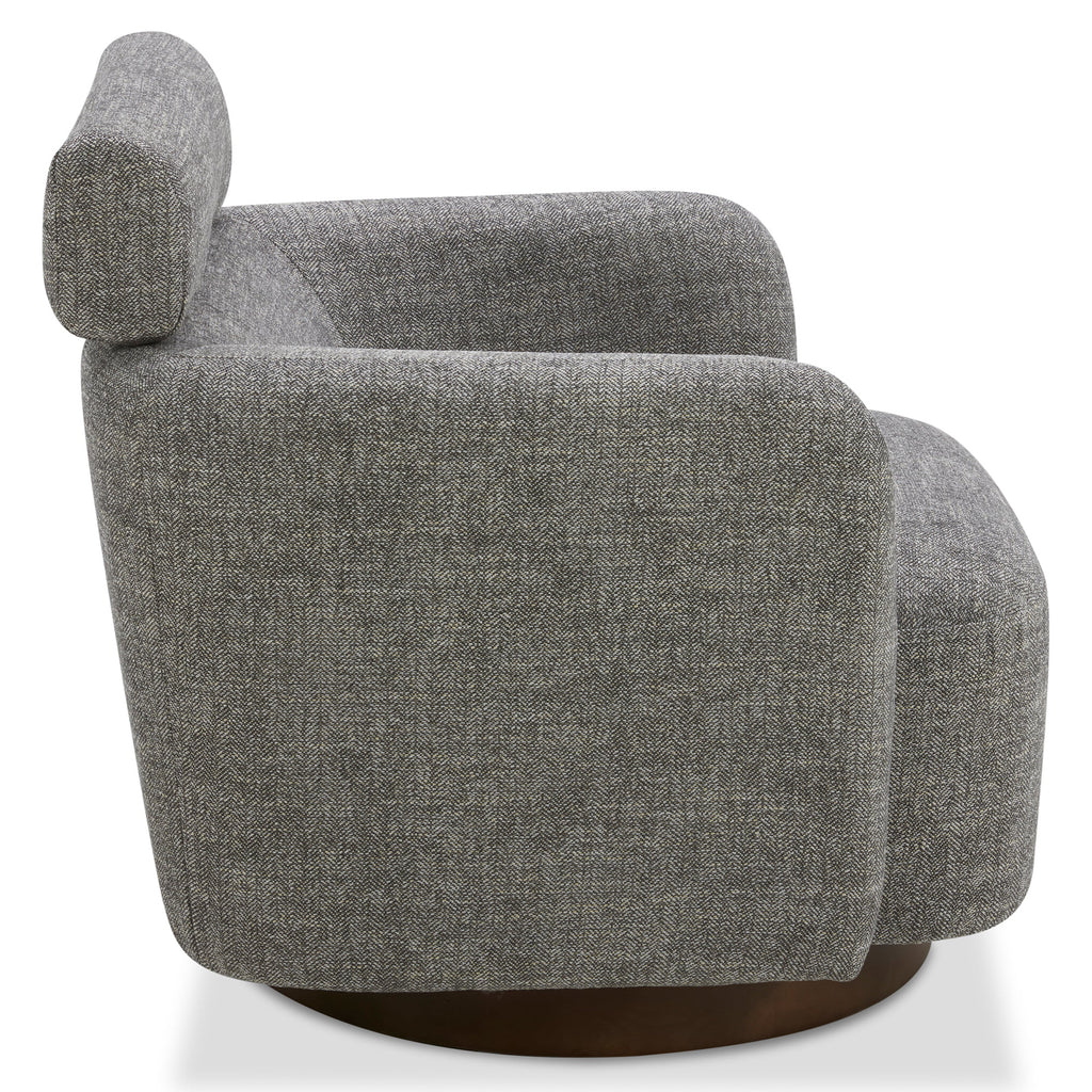 Swivel Accent Barrel Chair with Adjustable Backrest E8399