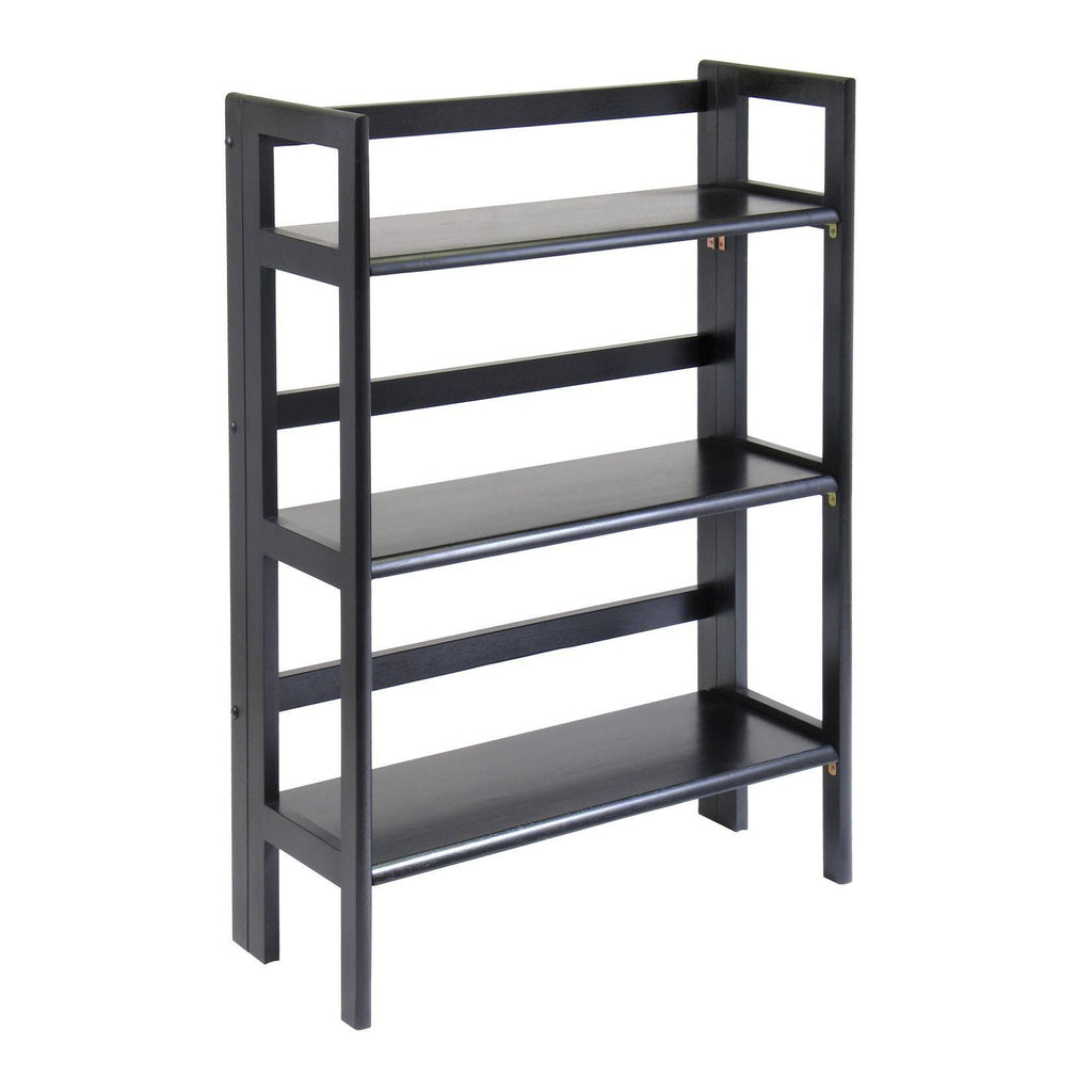 3-Pc Set Folding Bookcase with Fabric Basket D359150
