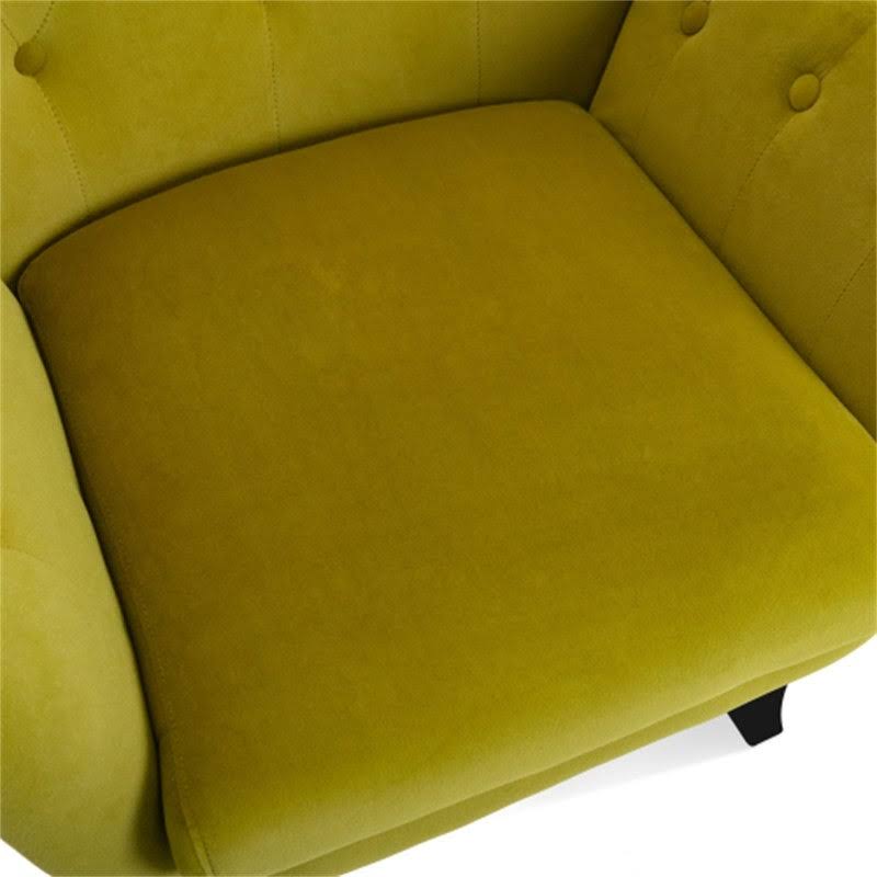 Velvet Accent Chair Armchair with Wooden Legs U4205