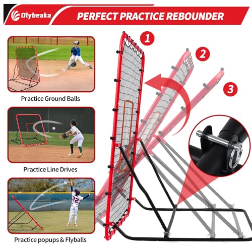 Baseball Rebounder Net with 3 Adjustable Angles 48" x 52" V66620