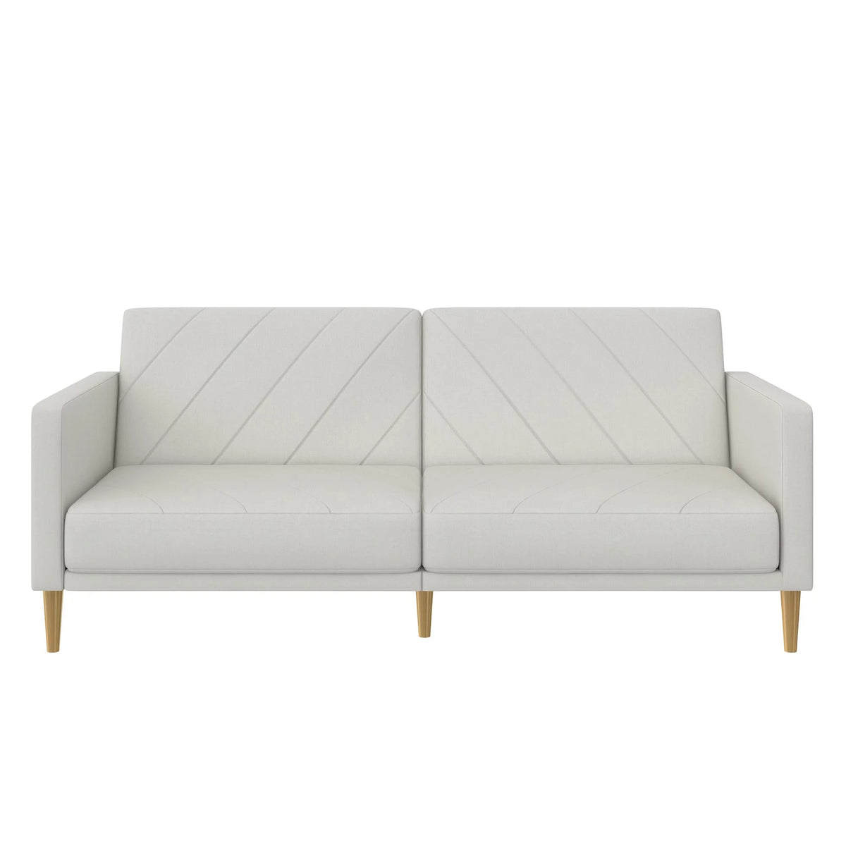 Light Gray Linen Futon Sofa Bed H639461