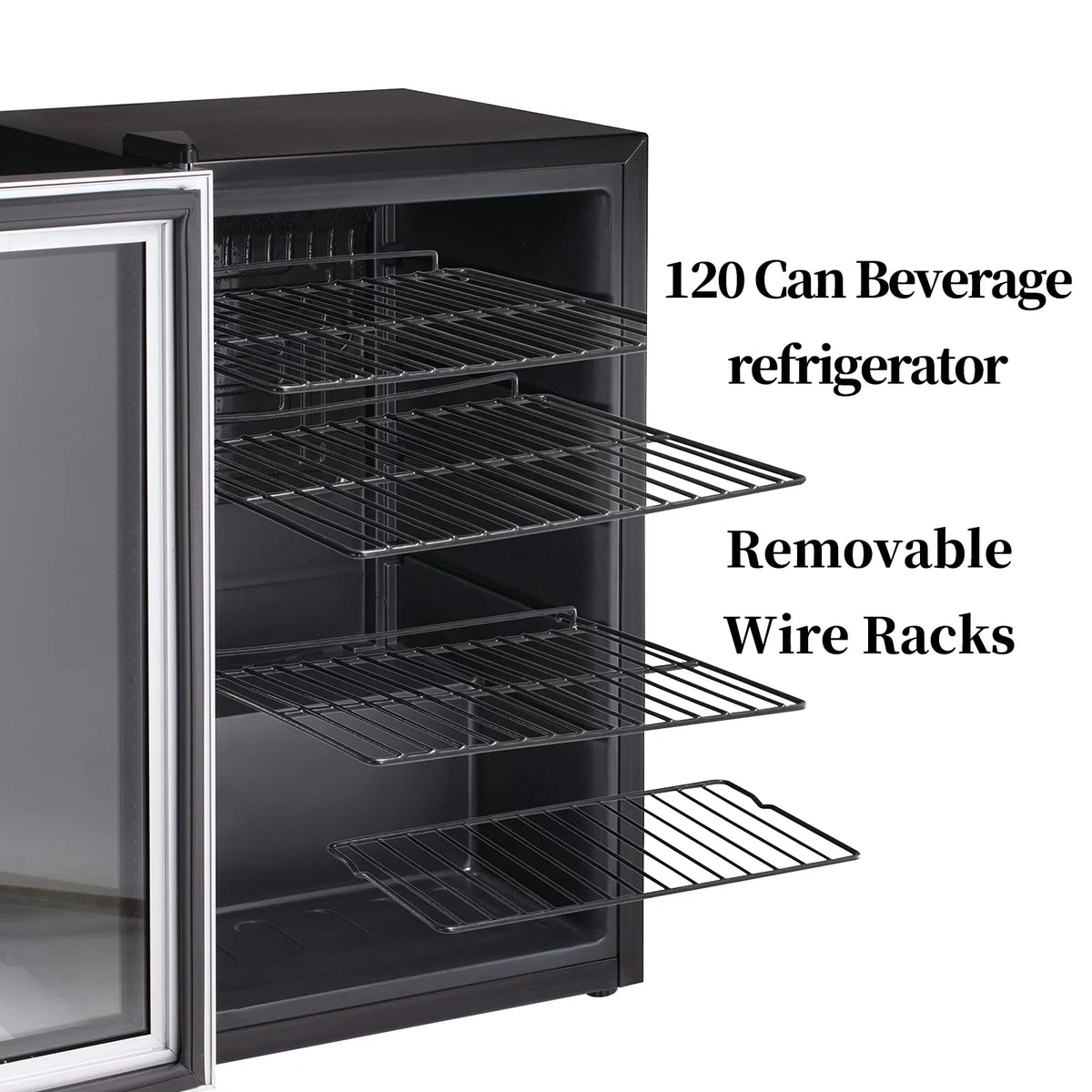 4.4 Cubic Feet 145 Can Beverage Refrigerator Glass Door V35227