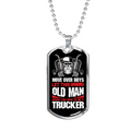 Dog Tag Stainless Steel or 18k Gold 24" Chain W821