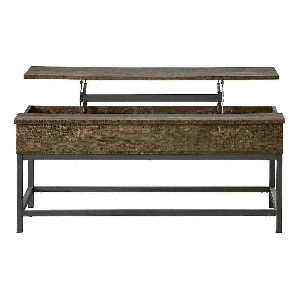Industrial Wood and Metal Lift Top Coffee Table X553