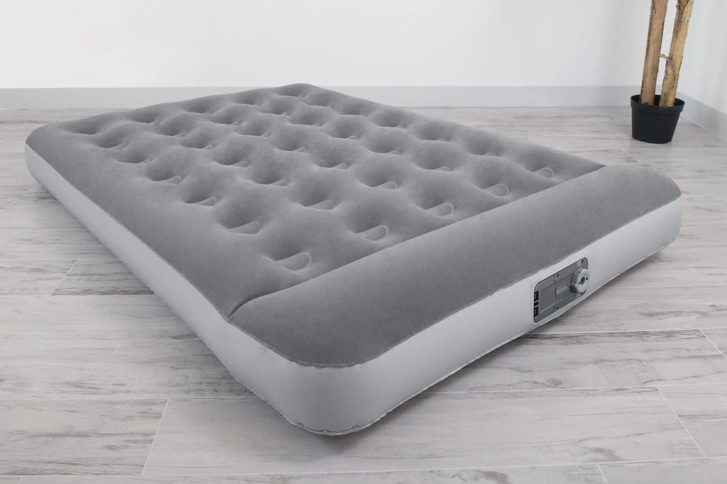 12" Gray Air Mattress with Built-in Pump E61525