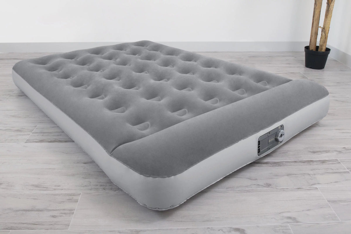 12" Gray Air Mattress with Built-in Pump E61525