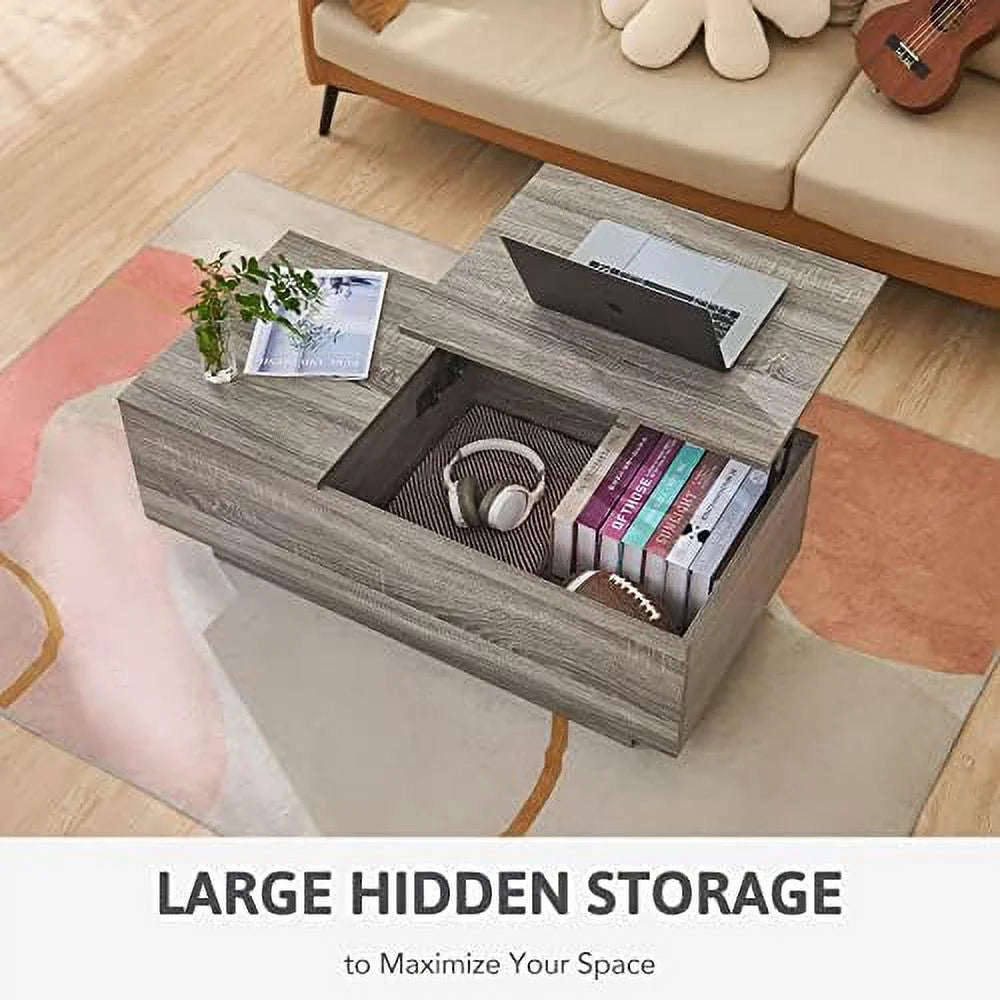 Lift Top Coffee Table with Hidden Storage J162