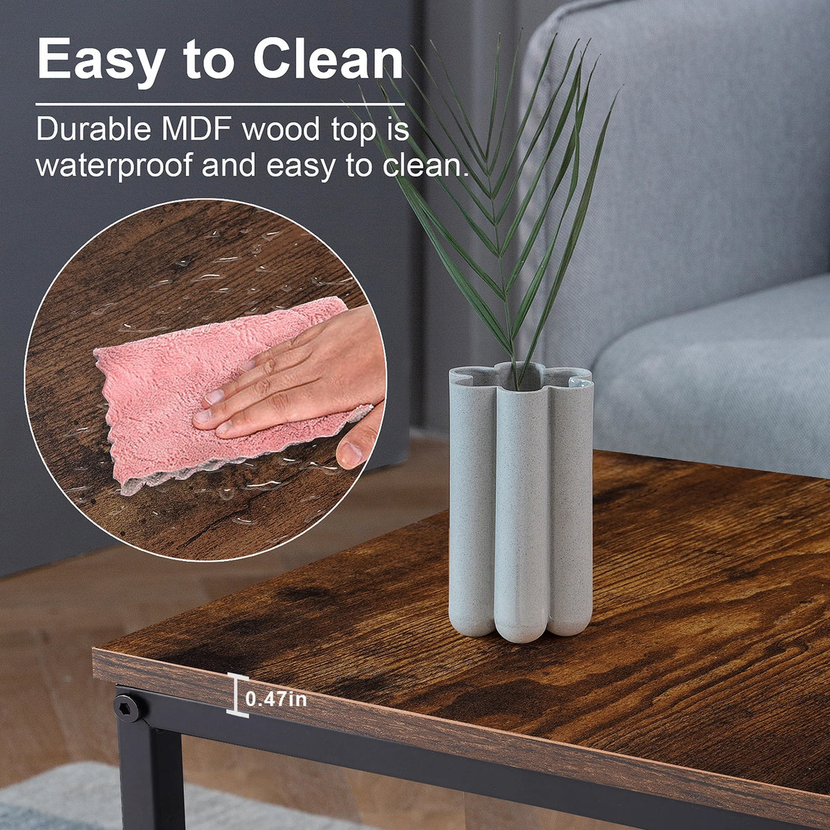 Brown Wood Nesting Coffee Table Set X881567