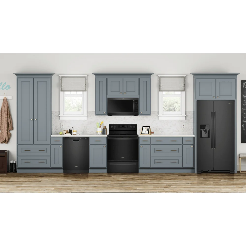 25 cu ft. Side-by-Side Refrigerator in Black H557