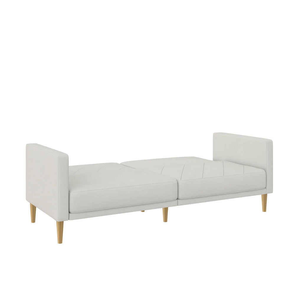 Light Gray Linen Futon Sofa Bed H639461