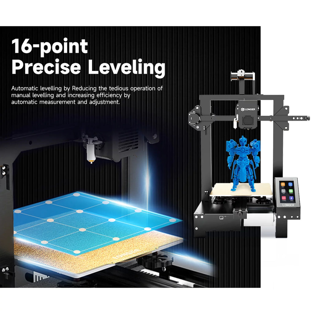 FDM 3D Printer with Dual-gear Extruder PEI Magnetic Platform Auto-Leveling D54014