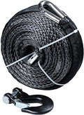 Black 3/8 inch Synthetic Winch Rope 20500LBs T91986