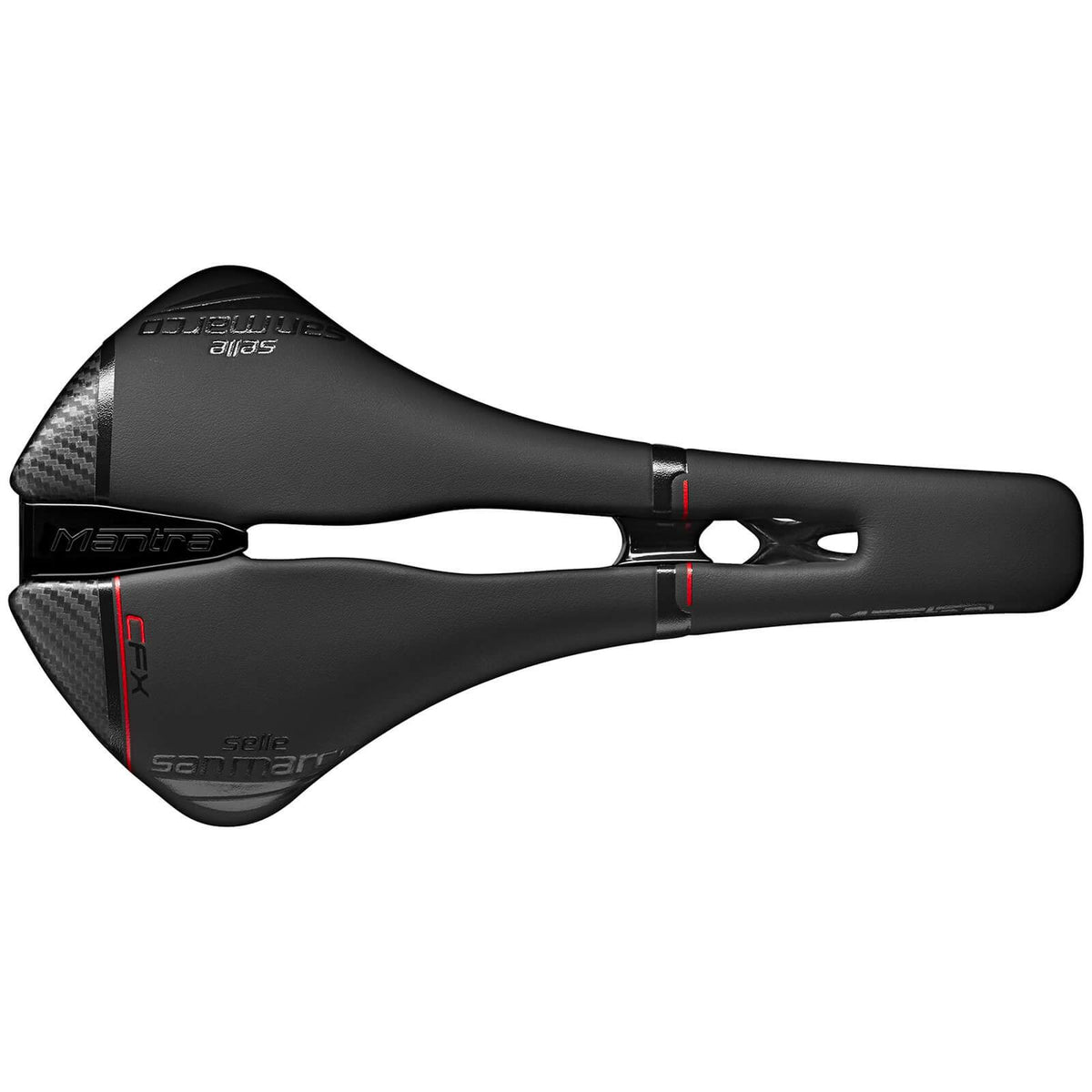 Black Wide Carbon Saddle K664
