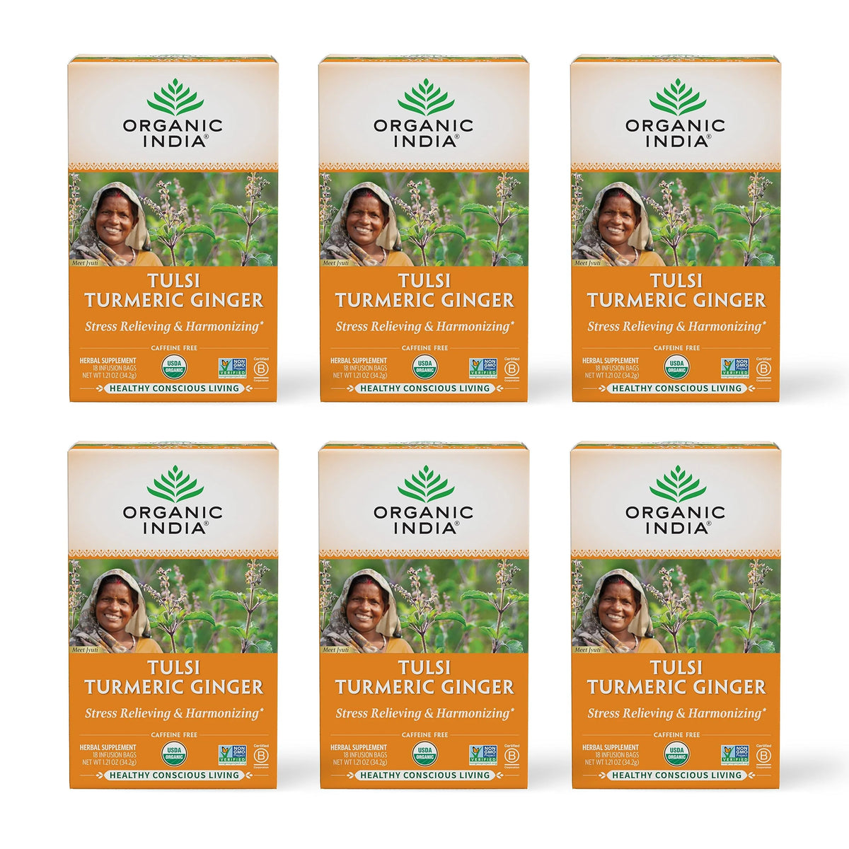 Caffeine-Free Herbal Tea 18 Infusion Bags 6 Pack M9491
