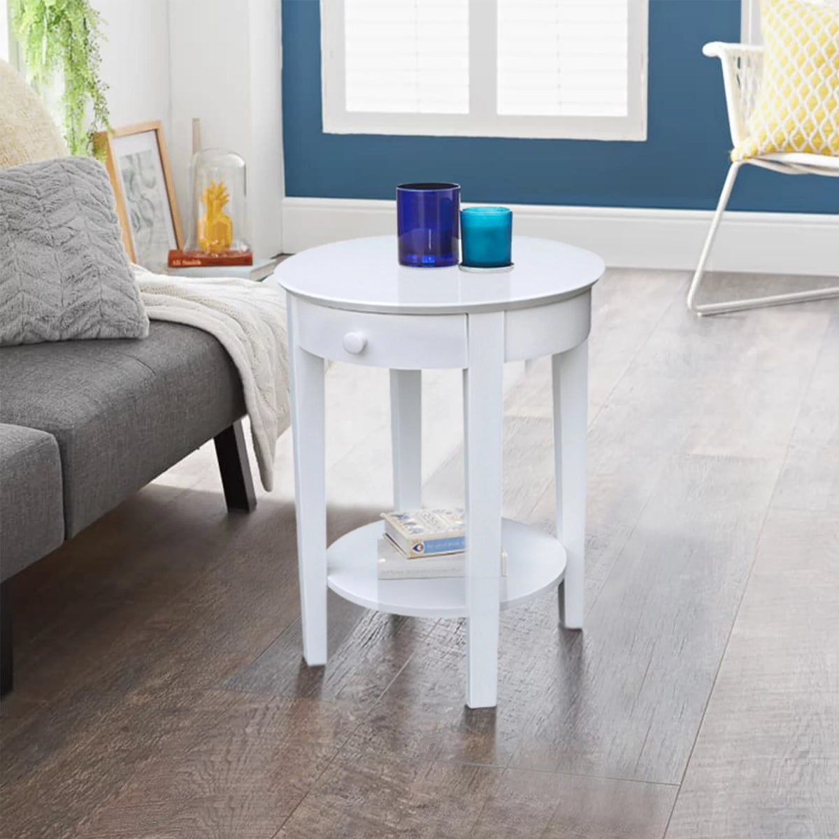 Solid Parawood Accent Table with Drawers T206389