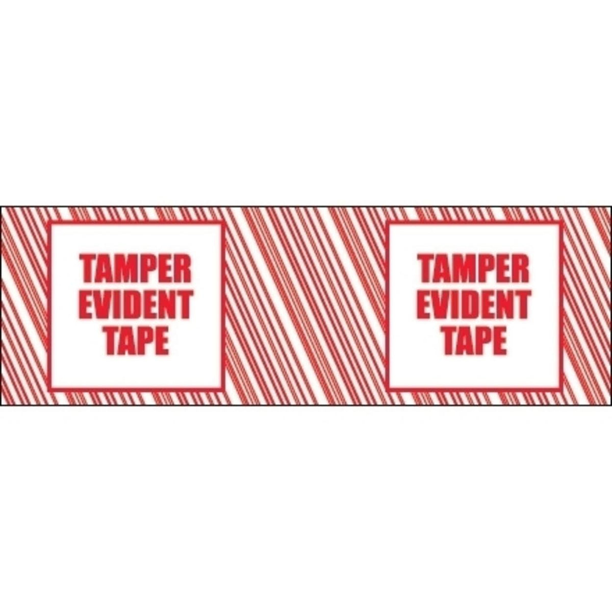 Security Tape, Tamper Evident, 3x22 x 110 yds, Red/White, 24/Case K686