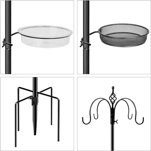 Black 4-Hook Bird Feeding Station Q95204