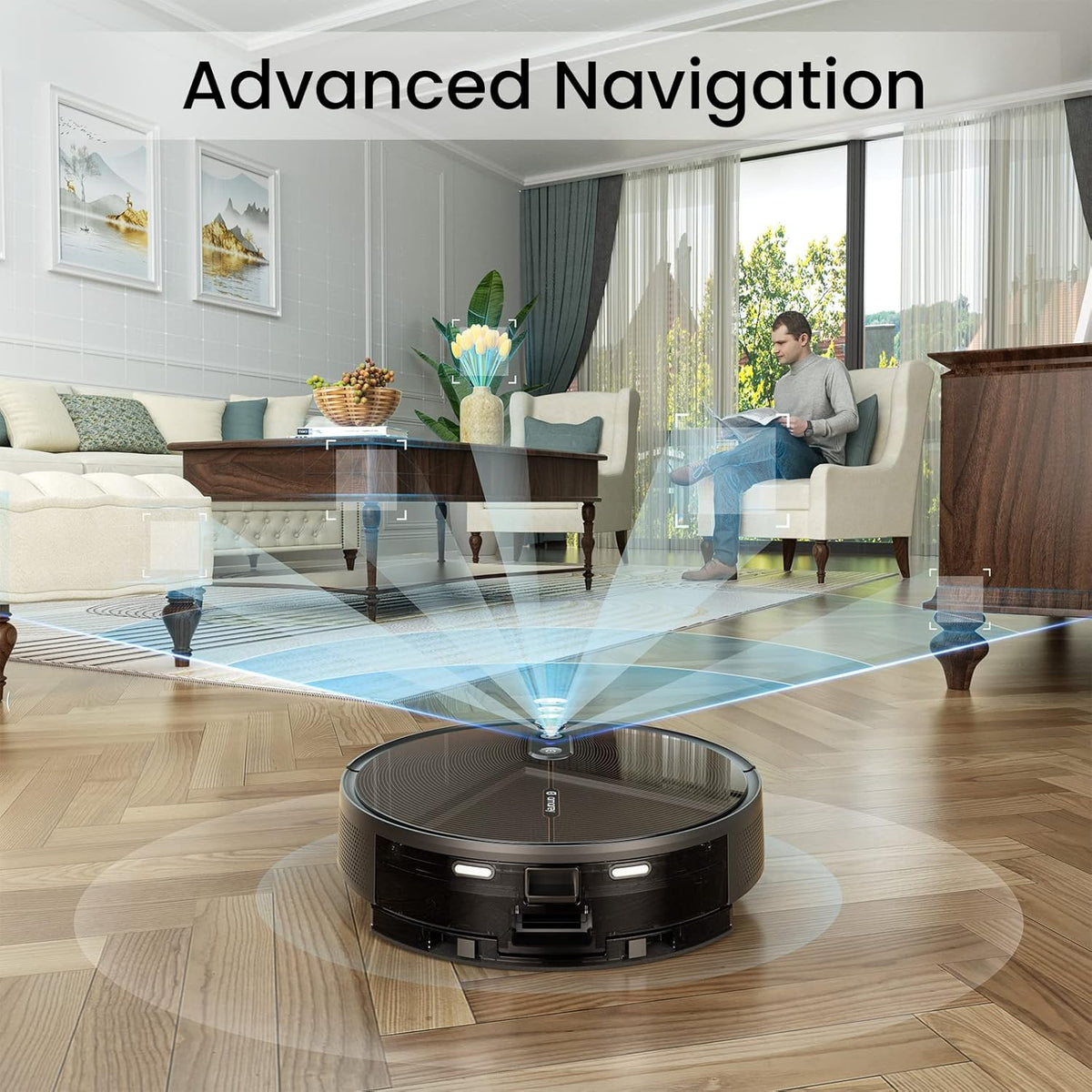 Robot Vacuum and Mop Combo with 3000Pa Suction Q83392